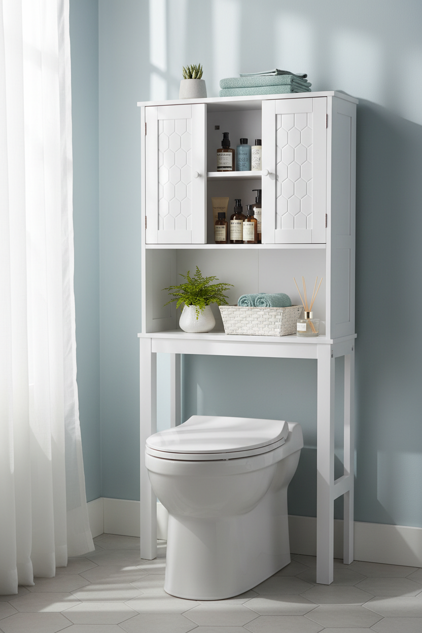 Over-the-Toilet Storage Cabinet – Maximize Vertical Space